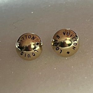 Louis Vuitton Gold Rivet Stud Earrings